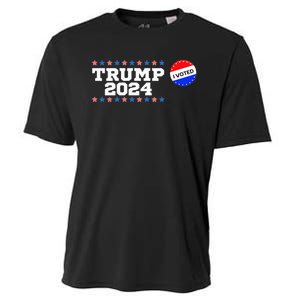 I Voted Trump Vance 2024 Retro America Us Election Cooling Performance Crew T-Shirt