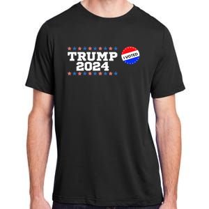 I Voted Trump Vance 2024 Retro America Us Election Adult ChromaSoft Performance T-Shirt