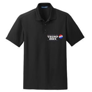 I Voted Trump Vance 2024 Retro America Us Election Dry Zone Grid Polo