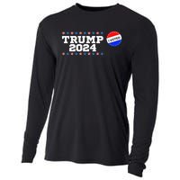 I Voted Trump Vance 2024 Retro America Us Election Cooling Performance Long Sleeve Crew