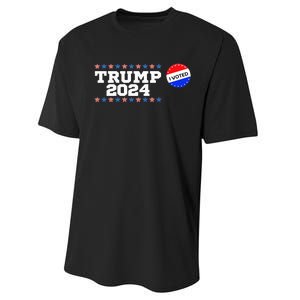 I Voted Trump Vance 2024 Retro America Us Election Performance Sprint T-Shirt