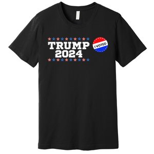 I Voted Trump Vance 2024 Retro America Us Election Premium T-Shirt