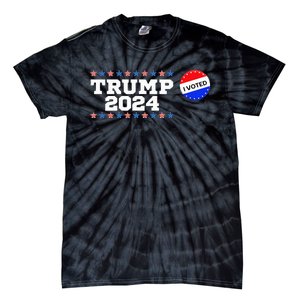 I Voted Trump Vance 2024 Retro America Us Election Tie-Dye T-Shirt