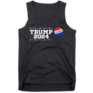 I Voted Trump Vance 2024 Retro America Us Election Tank Top