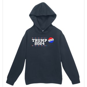 I Voted Trump Vance 2024 Retro America Us Election Urban Pullover Hoodie