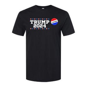 I Voted Trump Vance 2024 Retro America Us Election Softstyle CVC T-Shirt