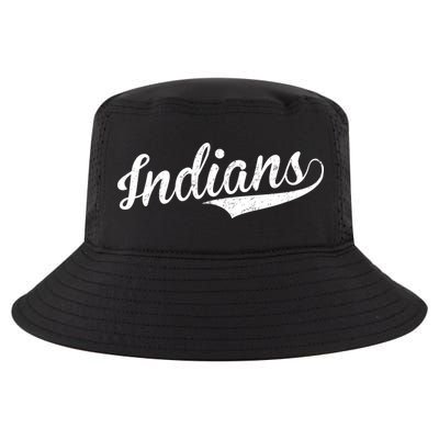 Indians Vintage Team Logo Cool Comfort Performance Bucket Hat
