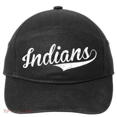 Indians Vintage Team Logo 7-Panel Snapback Hat