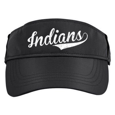 Indians Vintage Team Logo Adult Drive Performance Visor