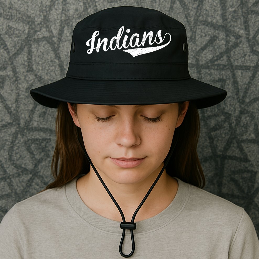 Indians Vintage Team Logo Bucket Hat