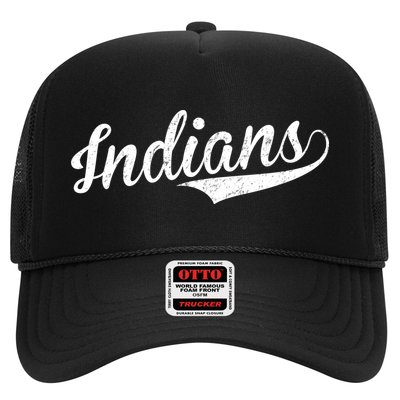 Indians Vintage Team Logo Trucker Hat