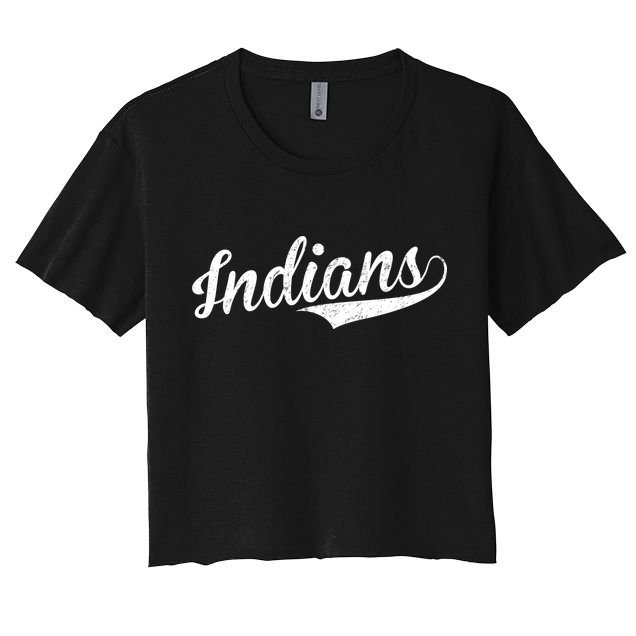 Indians Vintage Team Logo Crop Top
