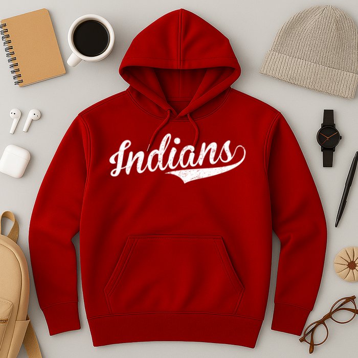 Indians Vintage Team Logo Hoodie