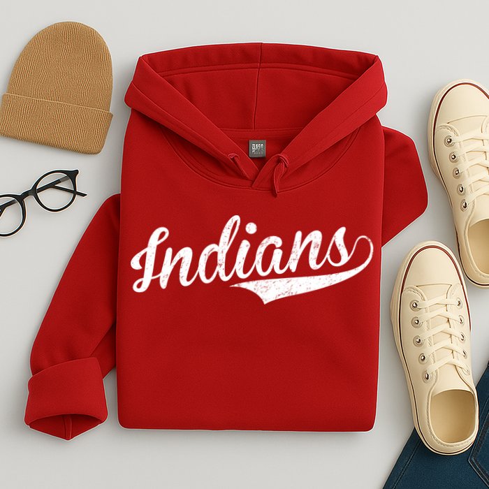 Indians Vintage Team Logo Hoodie