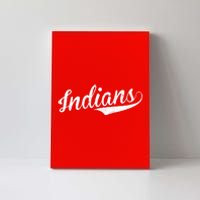 Indians Vintage Team Logo Canvas