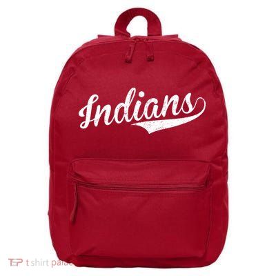 Indians Vintage Team Logo 16 in Basic Backpack