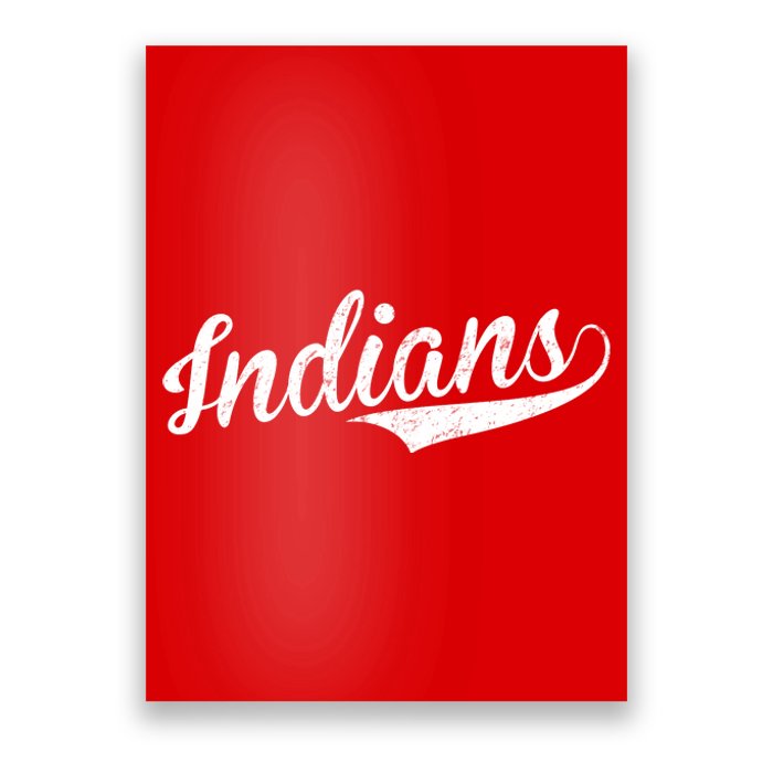 Indians Vintage Team Logo Poster