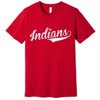 Indians Vintage Team Logo Premium T-Shirt