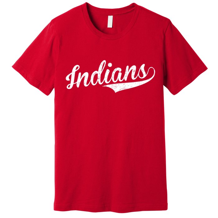 Indians Vintage Team Logo Premium T-Shirt