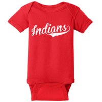 Indians Vintage Team Logo Baby Bodysuit