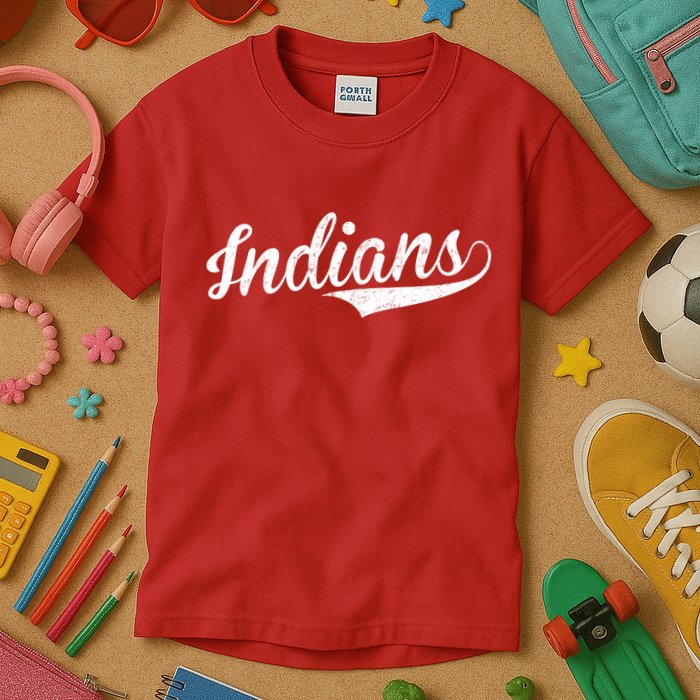 Indians Vintage Team Logo Kids T-Shirt