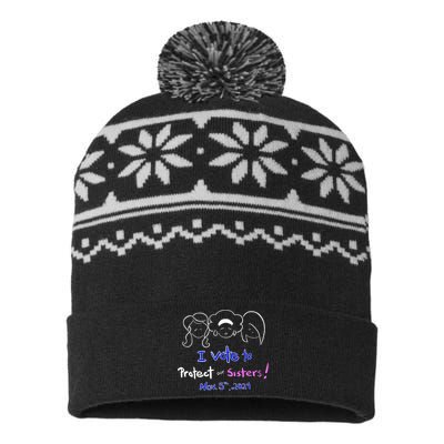 I Vote To Protect Our Sisters Vote For Democrats In 2024 USA-Made Snowflake Beanie