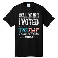 I Voted Trump 2024 Tall T-Shirt