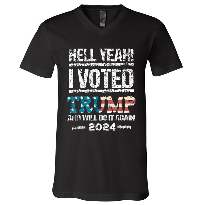 I Voted Trump 2024 V-Neck T-Shirt