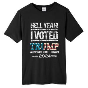 I Voted Trump 2024 Tall Fusion ChromaSoft Performance T-Shirt