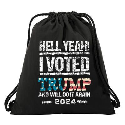 I Voted Trump 2024 Drawstring Bag