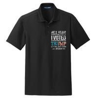 I Voted Trump 2024 Dry Zone Grid Polo