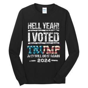 I Voted Trump 2024 Tall Long Sleeve T-Shirt