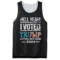 I Voted Trump 2024 Mesh Reversible Basketball Jersey Tank