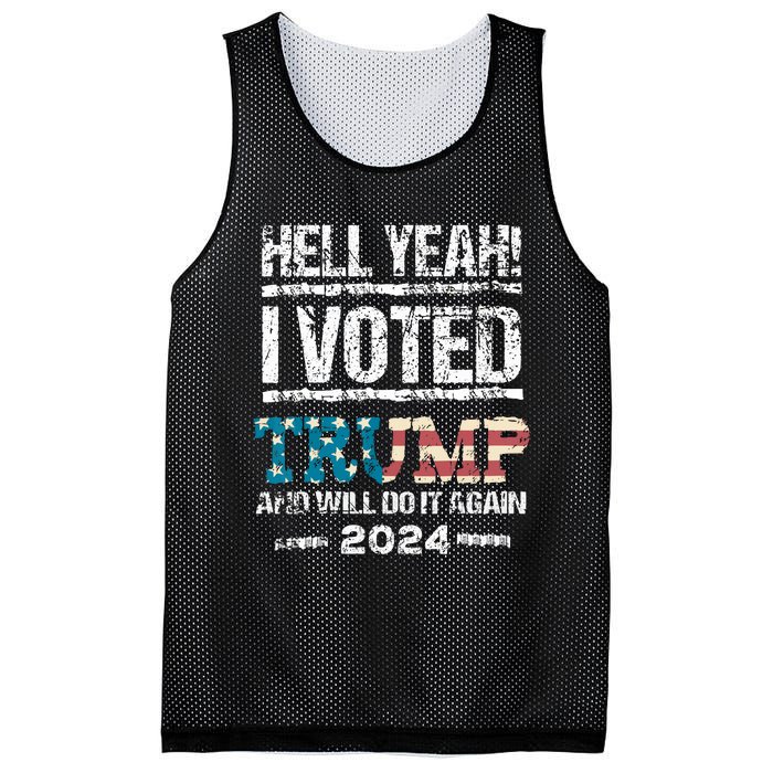 I Voted Trump 2024 Mesh Reversible Basketball Jersey Tank