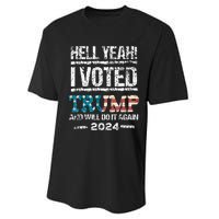 I Voted Trump 2024 Performance Sprint T-Shirt