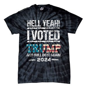 I Voted Trump 2024 Tie-Dye T-Shirt