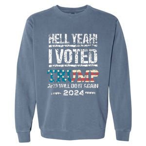 I Voted Trump 2024 Garment-Dyed Sweatshirt