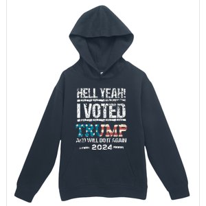 I Voted Trump 2024 Urban Pullover Hoodie