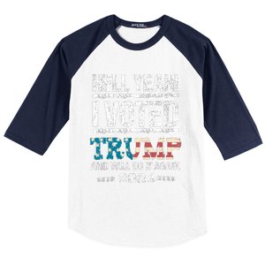 I Voted Trump 2024 Baseball Sleeve Shirt