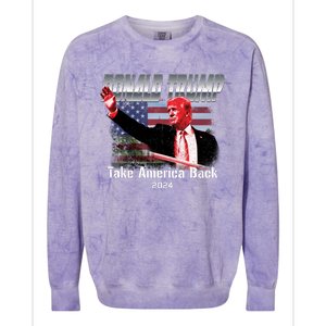 I Voted Trump 2024 Colorblast Crewneck Sweatshirt