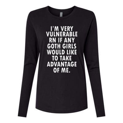 I'm Very Vulnerable Rn Womens Cotton Relaxed Long Sleeve T-Shirt