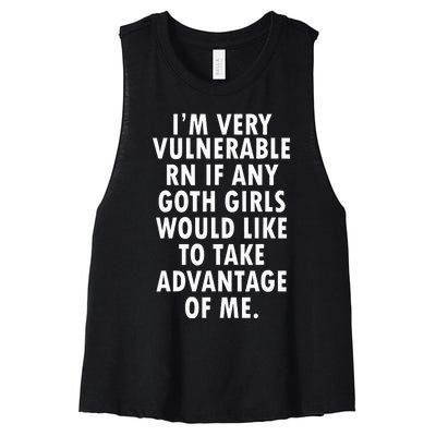 I'm Very Vulnerable Rn Women's Racerback Cropped Tank