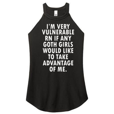 I'm Very Vulnerable Rn Women's Perfect Tri Rocker Tank