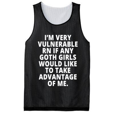 IM Very Vulnerable Rn If Any Want To Take Advantage Of Me Mesh Reversible Basketball Jersey Tank