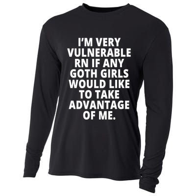 IM Very Vulnerable Rn If Any Want To Take Advantage Of Me Cooling Performance Long Sleeve Crew