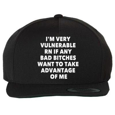 IM Very Vulnerable Rn If Any Bad Bitches Want To Take Wool Snapback Cap