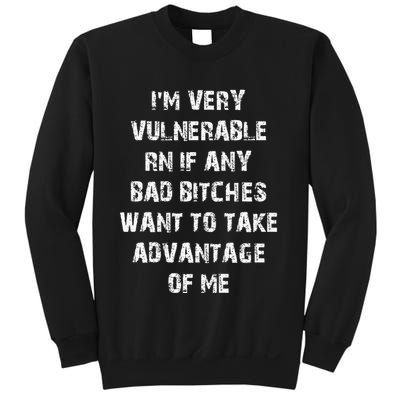 IM Very Vulnerable Rn If Any Want To Take Advantage Of Me Sweatshirt