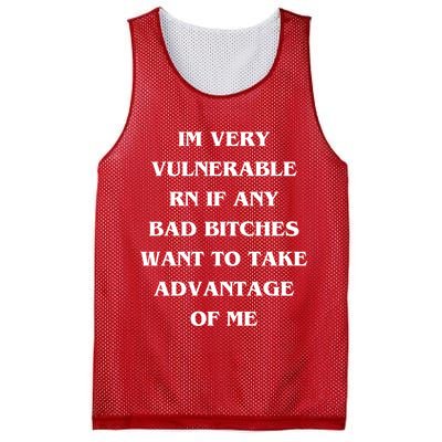 IM VERY VULNERABLE RN IF ANY BAD BITCHES WANT TO TAKE Mesh Reversible Basketball Jersey Tank