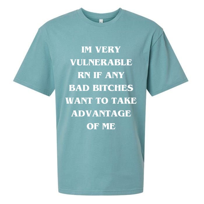 IM VERY VULNERABLE RN IF ANY BAD BITCHES WANT TO TAKE Sueded Cloud Jersey T-Shirt