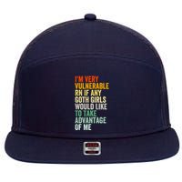 Im Very Vulnerable Rn If Any Goth Girl Funny Quote 7 Panel Mesh Trucker Snapback Hat